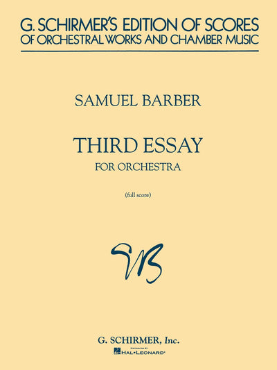 Third Essay: For Orchestra Full Score (G. Schirmer's Edition of Scores of Orchestral Works and Chamber Music)