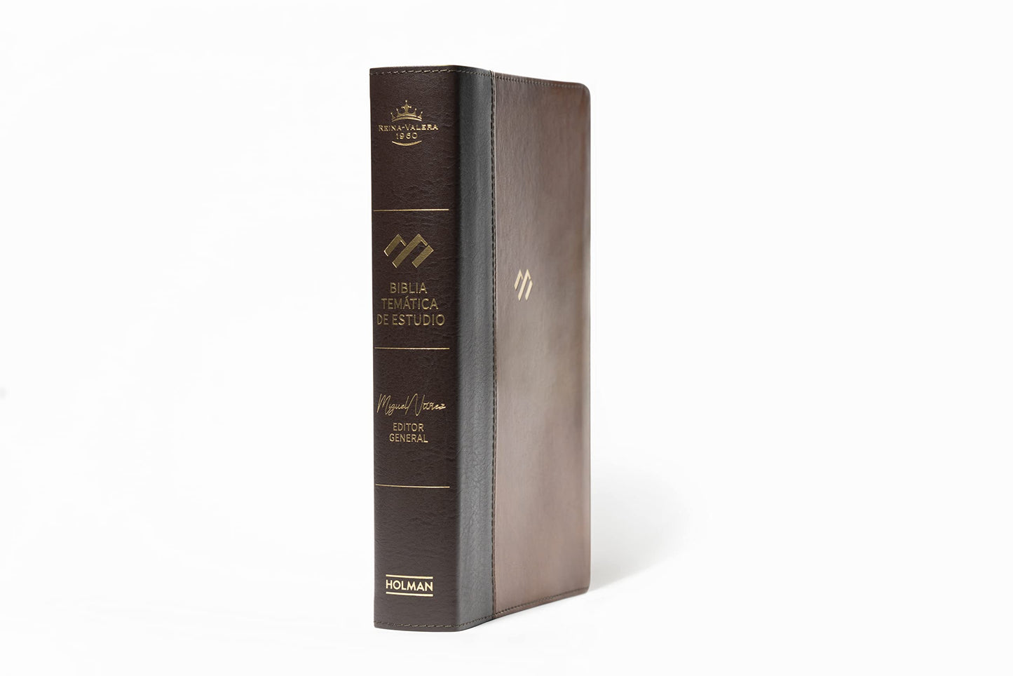 Reina Valera 1960 Biblia tem?tica de estudio, marr?n oscuro/marr?n piel fabricada con ?ndice  RVR 1960 Thematic Study Bible, Brown, Bonded Leather with Index (Spanish Edition)