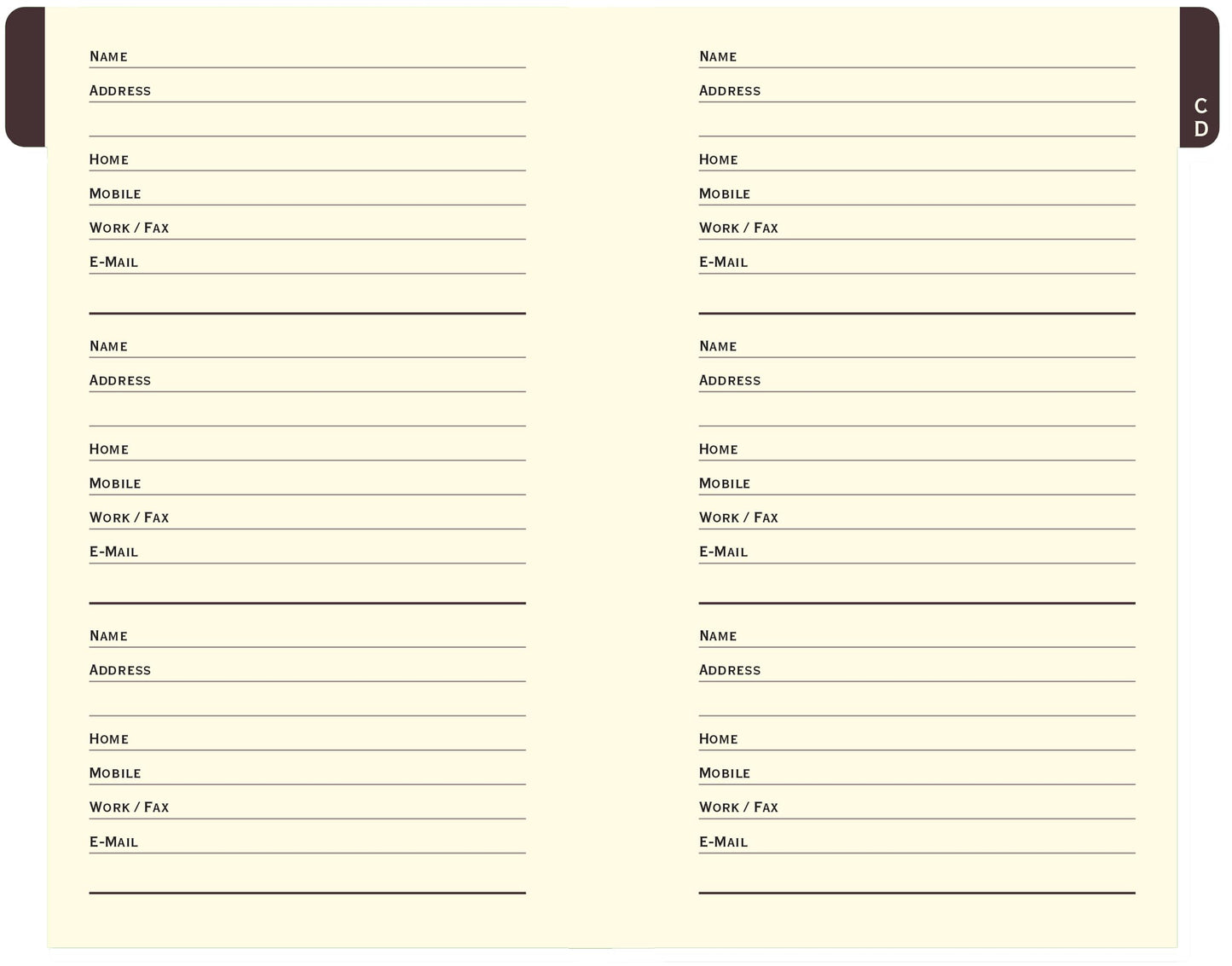 Butterflies Address Book