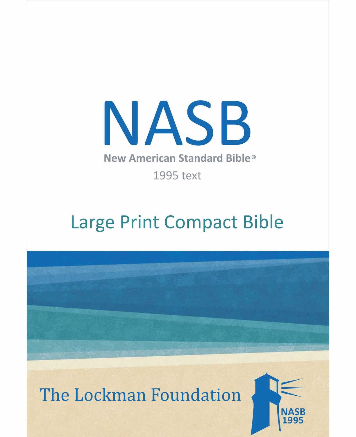 NASB Large Print Compact Bible, Black, Genuine Cowhide Leather, 1995 text