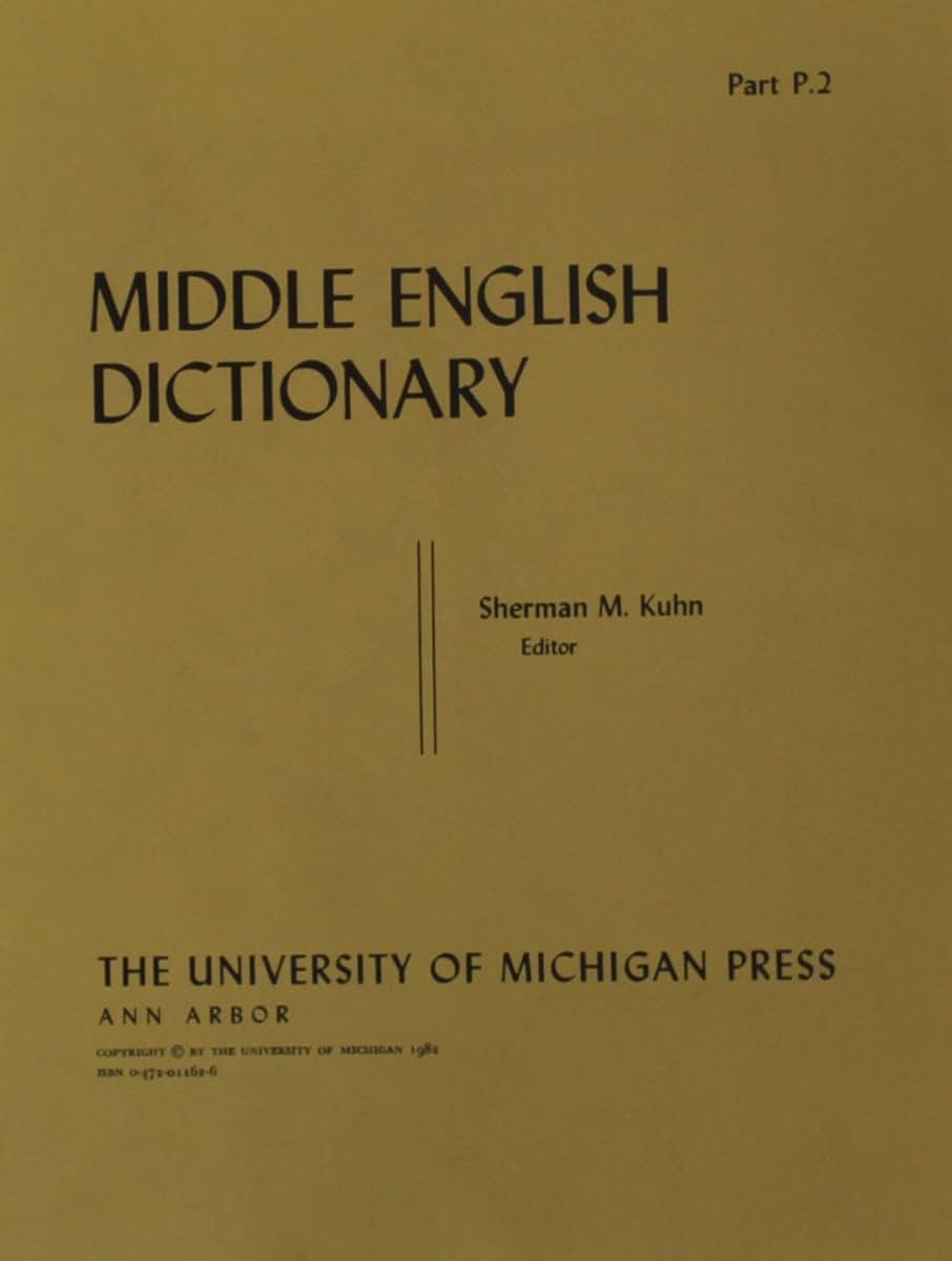 Middle English Dictionary (Volume P.2)