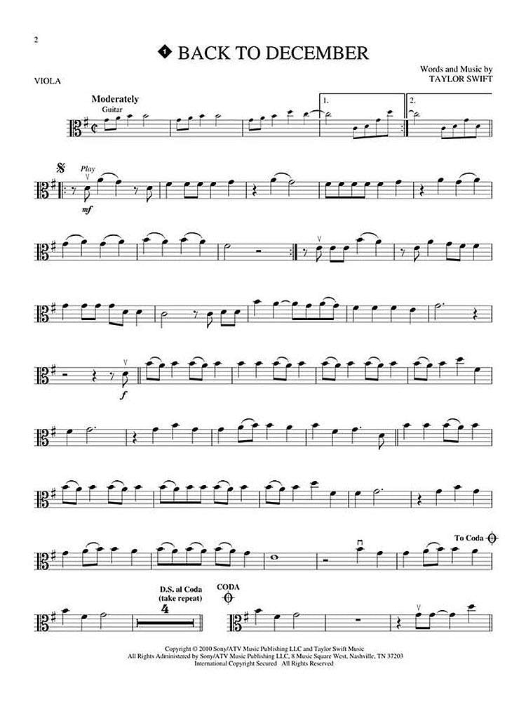 Taylor Swift: Viola Play-Along Book with Online Audio