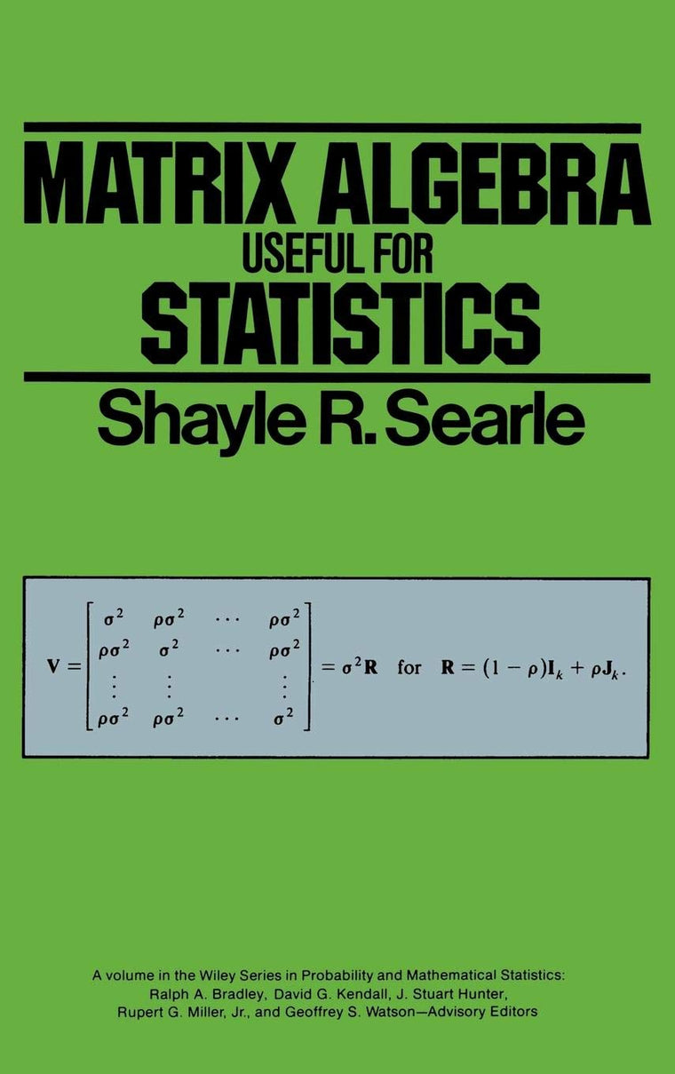 Matrix Algebra Useful for Statistics