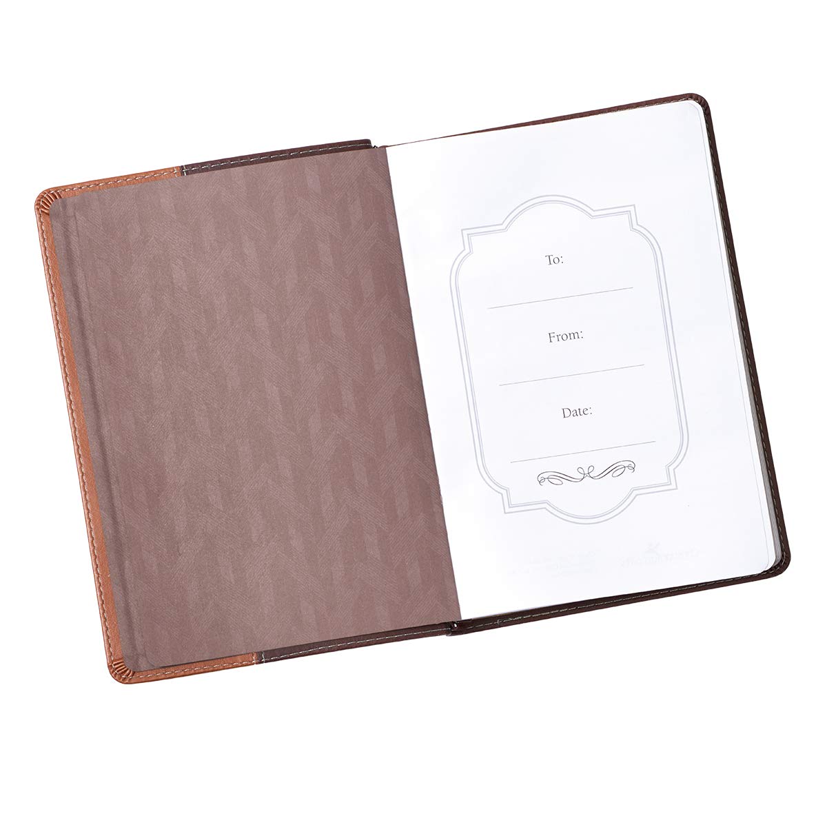 Christian Art Gifts Classic Journal Wings Like Eagles Isaiah 40:31 Bible Verse, Inspirational Scripture Notebook, Ribbon Marker, Two Tone Brown Faux Leather Flexcover, 336 Ruled Pages