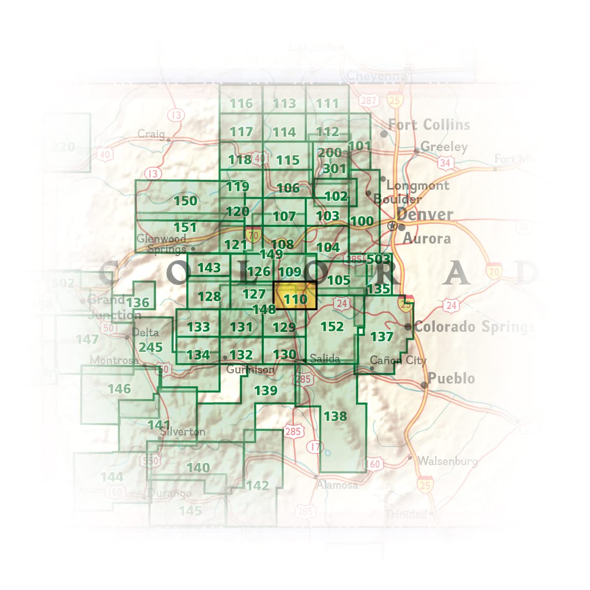 Leadville, Fairplay Map (National Geographic Trails Illustrated Map, 110)