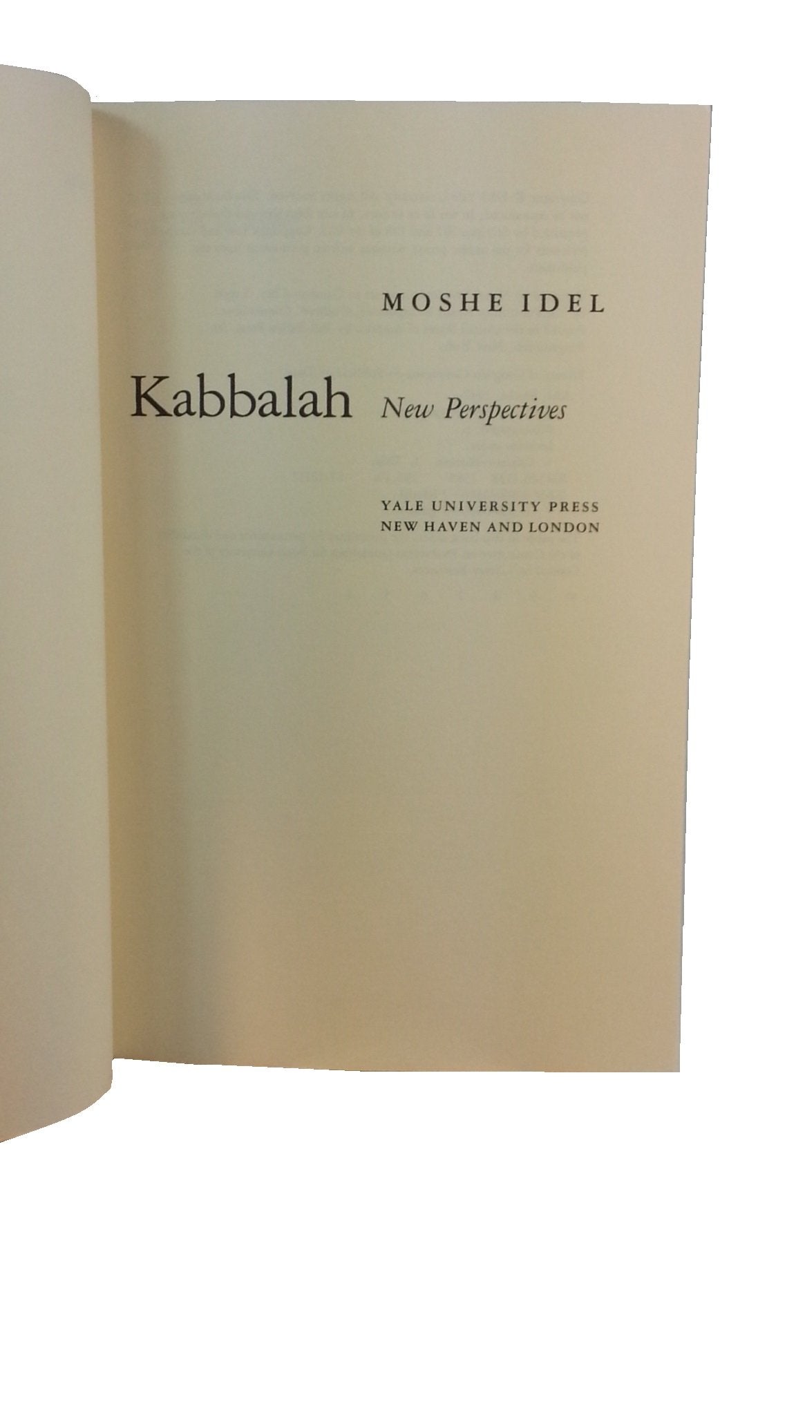 Kabbalah: New Perspectives by Idel, Moshe