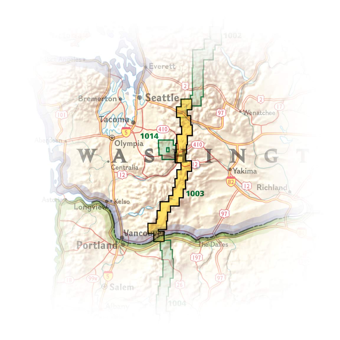 Pacific Crest Trail: Washington South Map [Snoqualmie Pass to Cascade Locks] (National Geographic Topographic Map Guide, 1003)