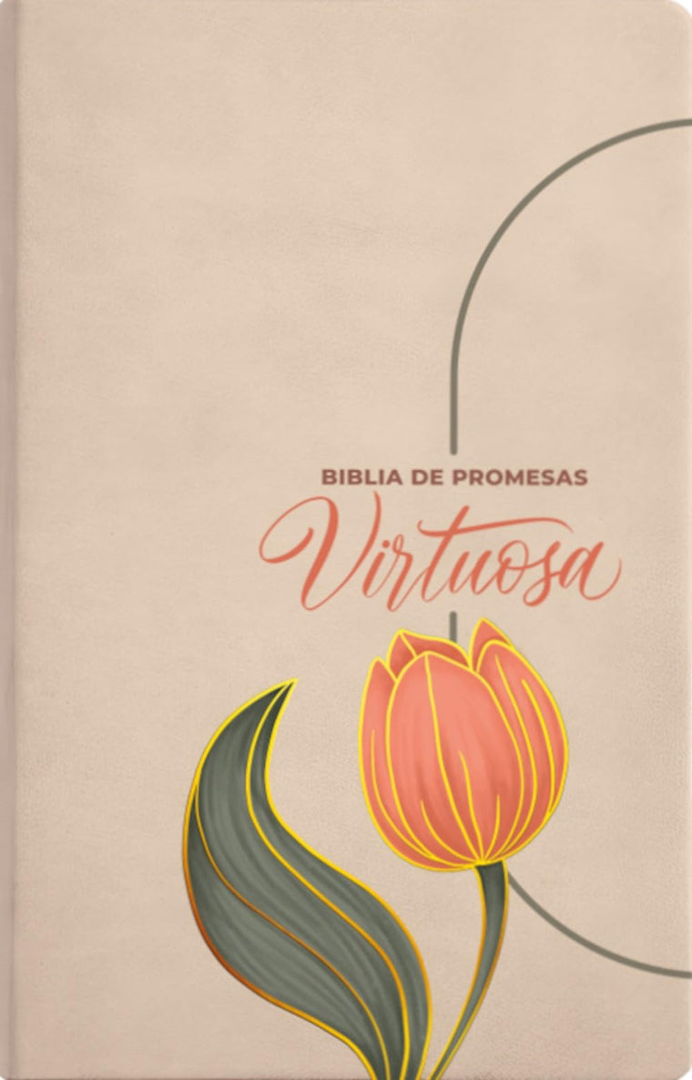 Biblia de Promesas RVR-1960 Devocional, Virtuosa, Letra gigante, Piel especial, Crema (Spanish Edition)