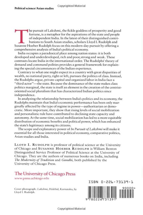 In Pursuit of Lakshmi: The Political Economy of the Indian State