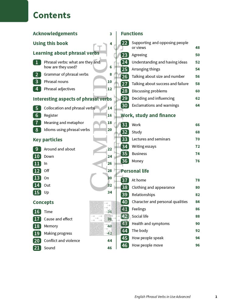 English Phrasal Verbs in Use Advanced Book with Answers: Vocabulary Reference and Practice (Vocabulary in Use)