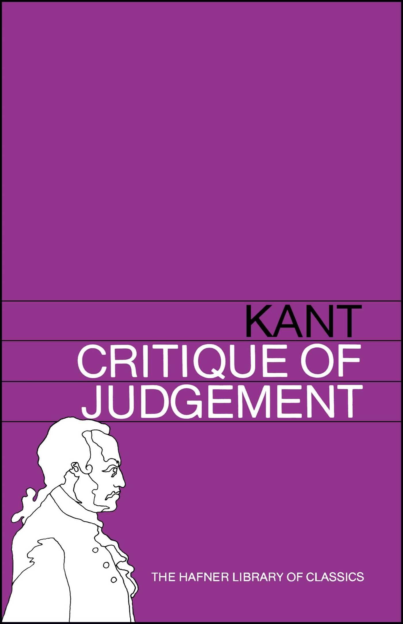 Critique of Judgement (Hafner Library of Classics)