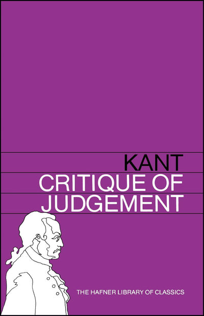 Critique of Judgement (Hafner Library of Classics)