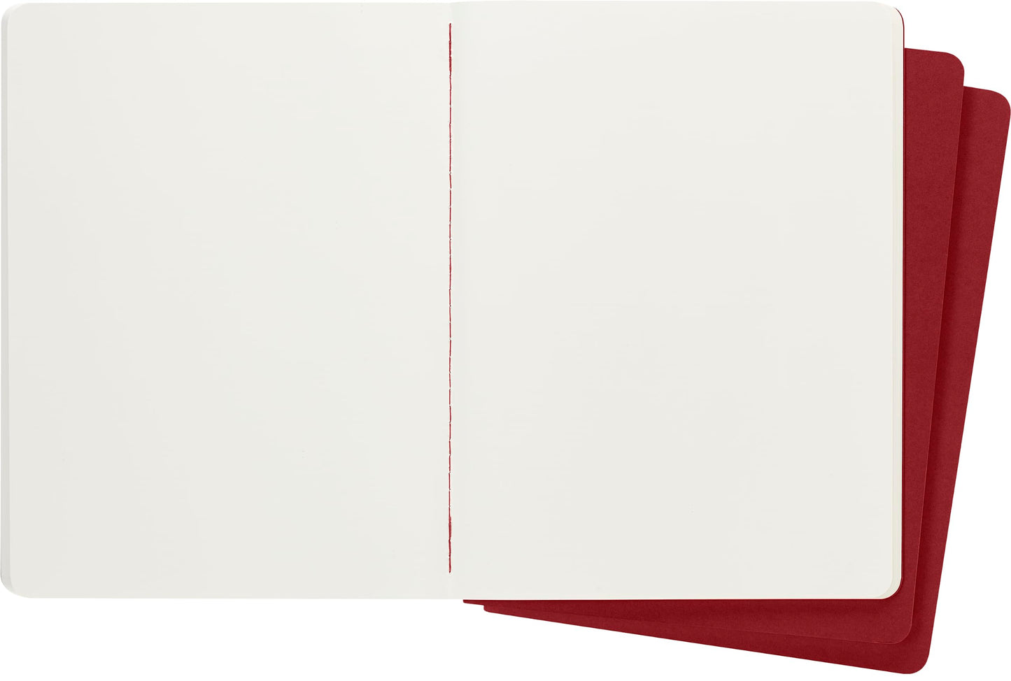Moleskine Cahier Journal, Soft Cover, XL (7.5" x 9.5") Plain/Blank, Cranberry Red, 120 Pages (Set of 3)