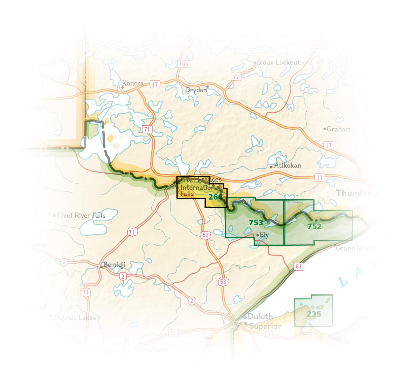 Voyageurs National Park Map (National Geographic Trails Illustrated Map, 264)