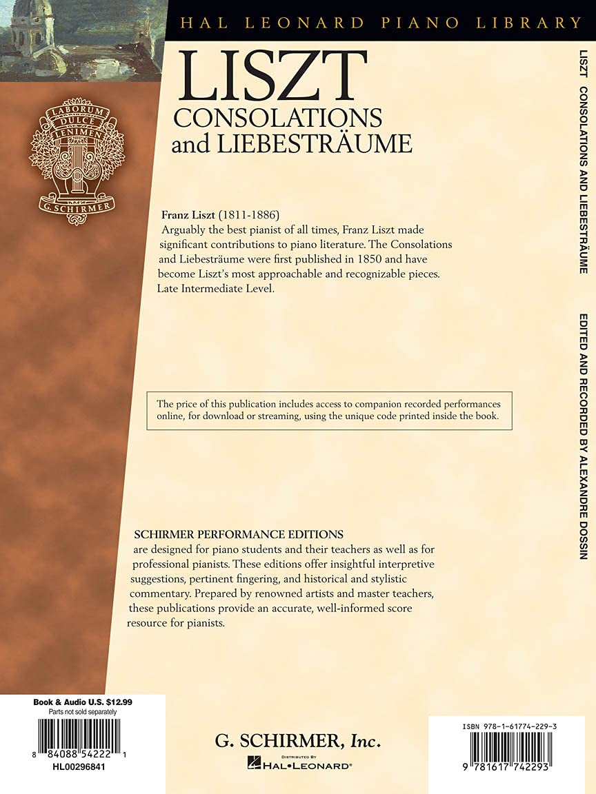 Consolations And Liebestrame: For Piano (Book & CD) (Hal Leonard Piano Library)