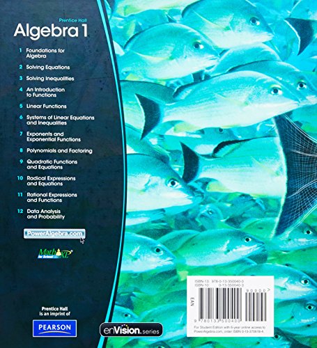 HIGH SCHOOL MATH 2011 ALGEBRA 1(PRENTICE HALL) STUDENT EDITION