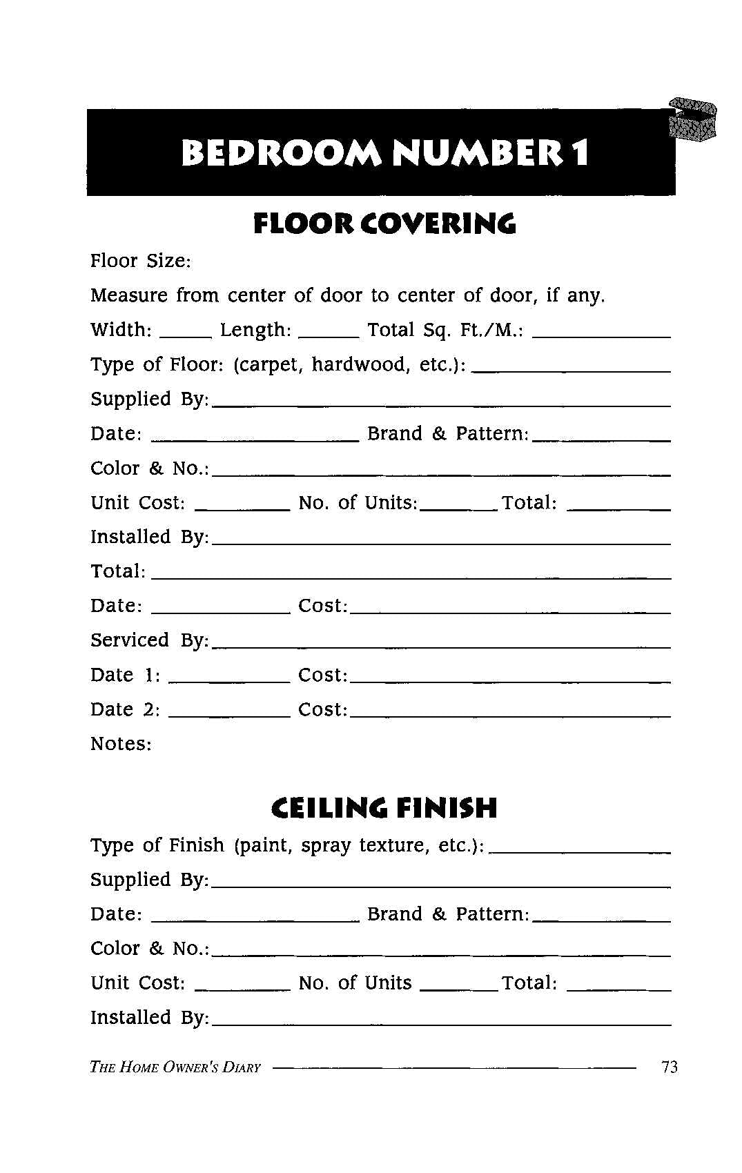 The Home Owner's Diary