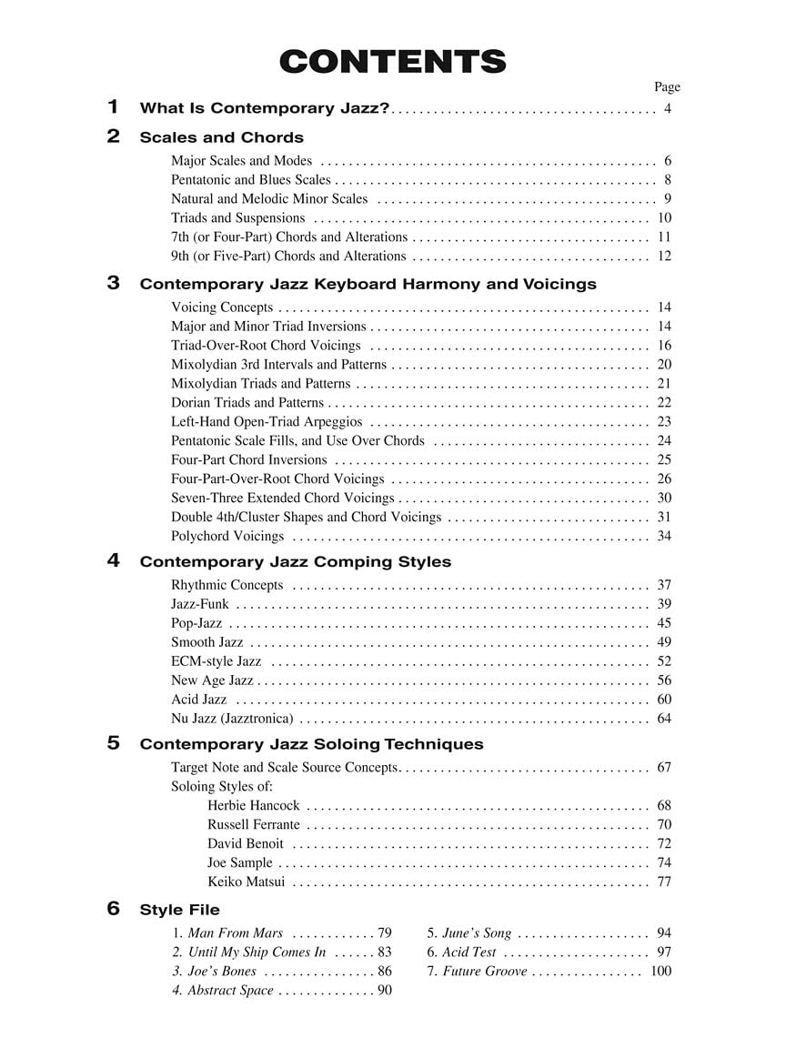 Contemporary Jazz Piano The Complete Guide with Online Audio! (Hal Leonard Keyboard Style)