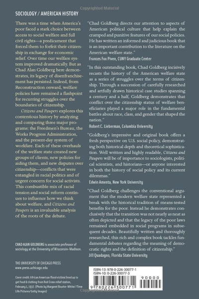 Citizens and Paupers: Relief, Rights, and Race, from the Freedmen's Bureau to Workfare