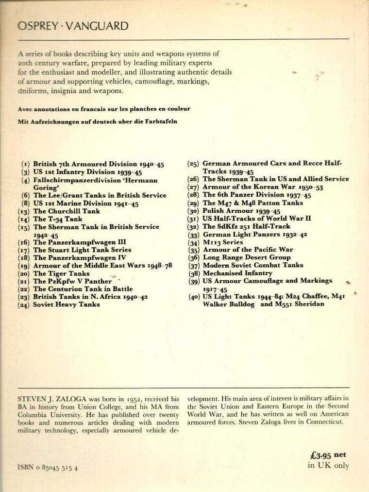 US Armour Camouflage and Markings 1917-1945 — back cover