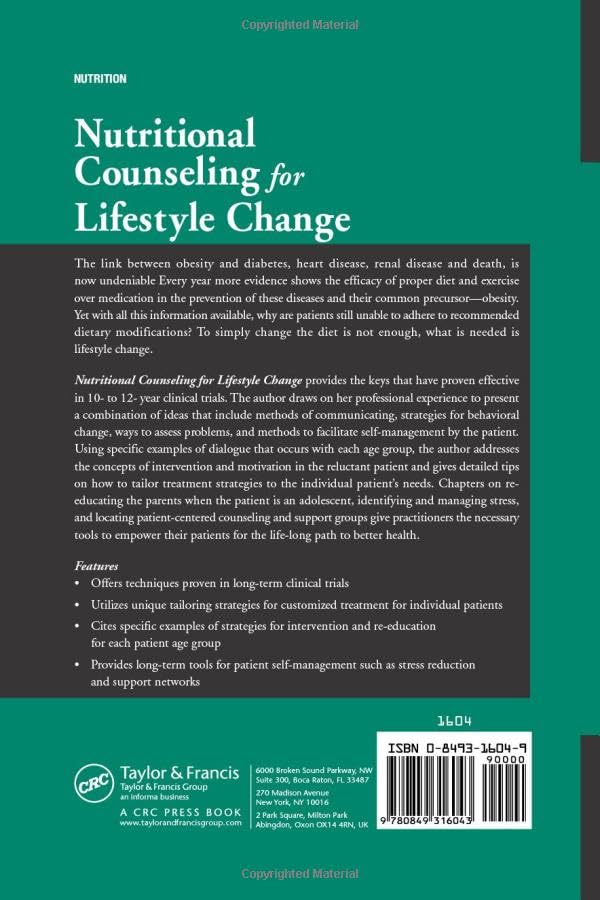 Nutritional Counseling for Lifestyle Change