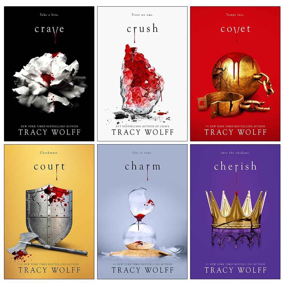 Crave Series Collection 6 Books Set By Tracy Wolff (Crave, Crush, Covet, Court, Charm & Cherish)