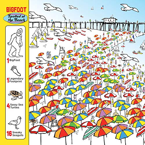 BigFoot Goes On Vacation: A Seek and Find Learning Adventure (Bigfoot Search and Find) (Happy Fox Books) Over 500 Hidden Items to Find at the Carnival, Deep Sea Diving, on the Farm, Camping, & More