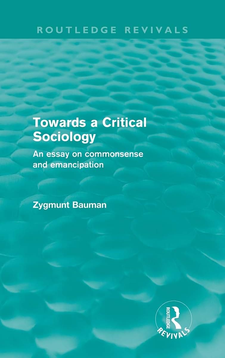 Towards a Critical Sociology (Routledge Revivals): An Essay on Commonsense and Imagination