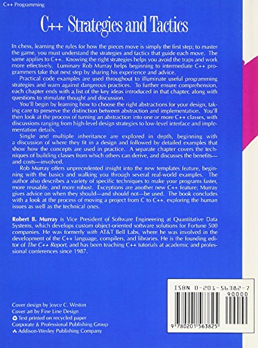 C++ Strategies and Tactics — back cover