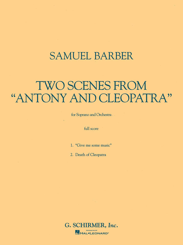 Two Scenes from Antony and Cleopatra: Study Score
