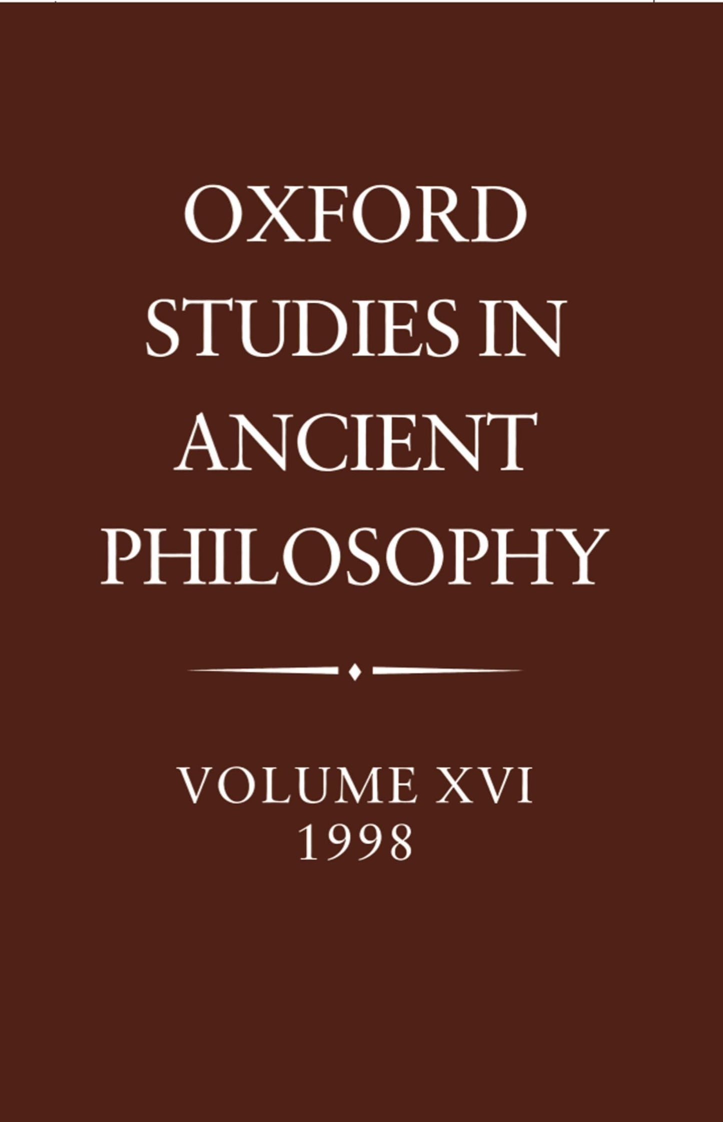 Oxford Studies in Ancient Philosophy
