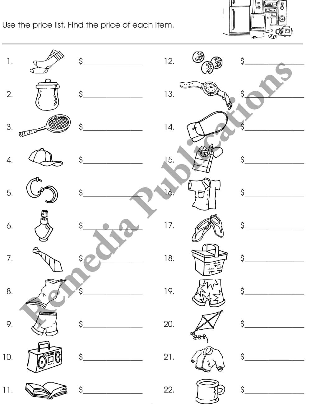 Remedia Publications Department Store Math for Beginners: Grades 1-3 Math Workbook for Kids - Addition, Subtraction & Multiplication, Real-Life Word Problems, Homeschool & Classroom Use