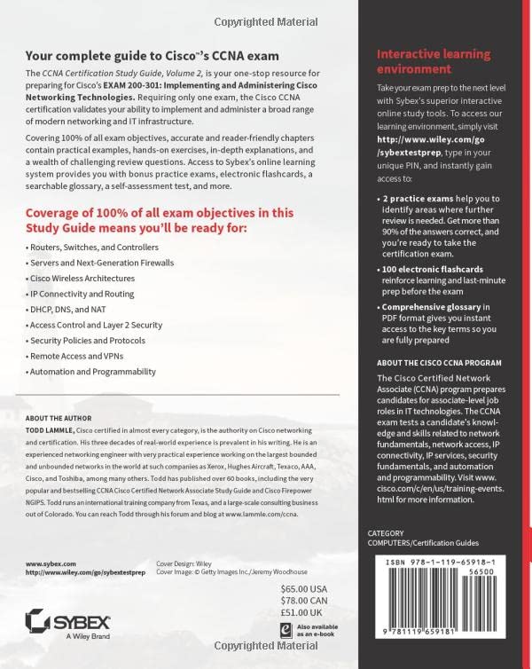 CCNA Certification Study Guide, Volume 2: Exam 200-301 (Sybex Study Guide)