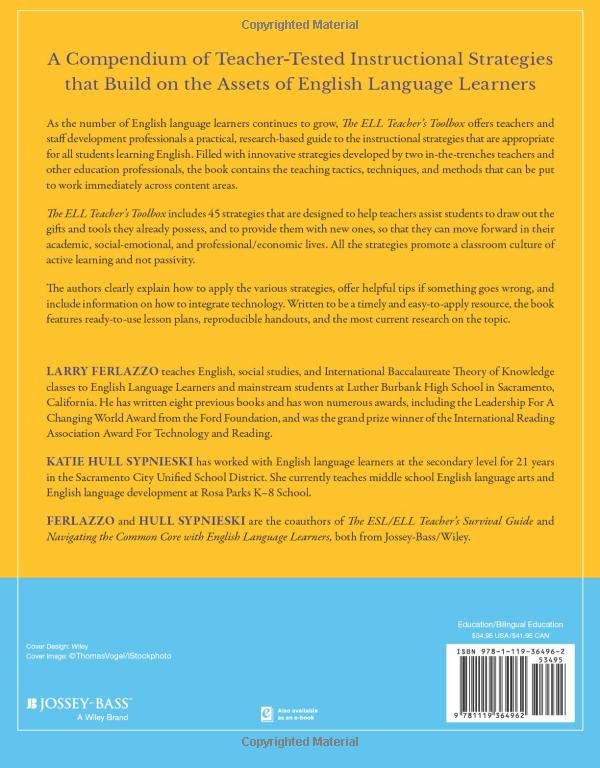 The ELL Teacher's Toolbox: Hundreds of Practical Ideas to Support Your Students (The Teacher's Toolbox Series)