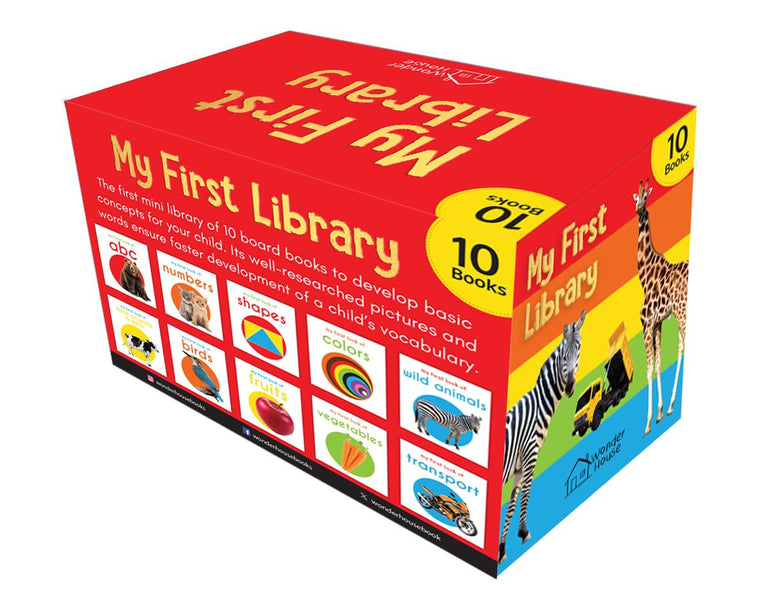My First Library: Boxset of 10 Board Books for Kids — back cover