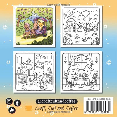 Comfy Spring Coloring Book: 50 Cute Bold and Easy Designs for Fun and Relaxation. Adorable Fuzzy Friends in Cozy Landscapes. Amazing for Adults, Teens and Kids (Cutie Craft Activity Books)