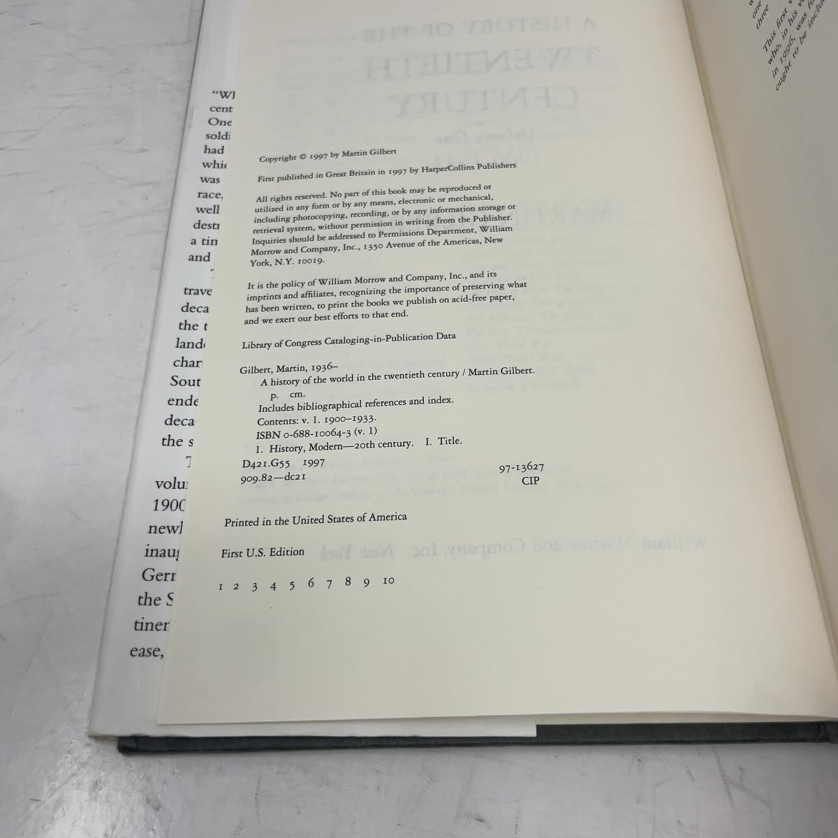 A History of the Twentieth Century 1900-1933, Vol. 1