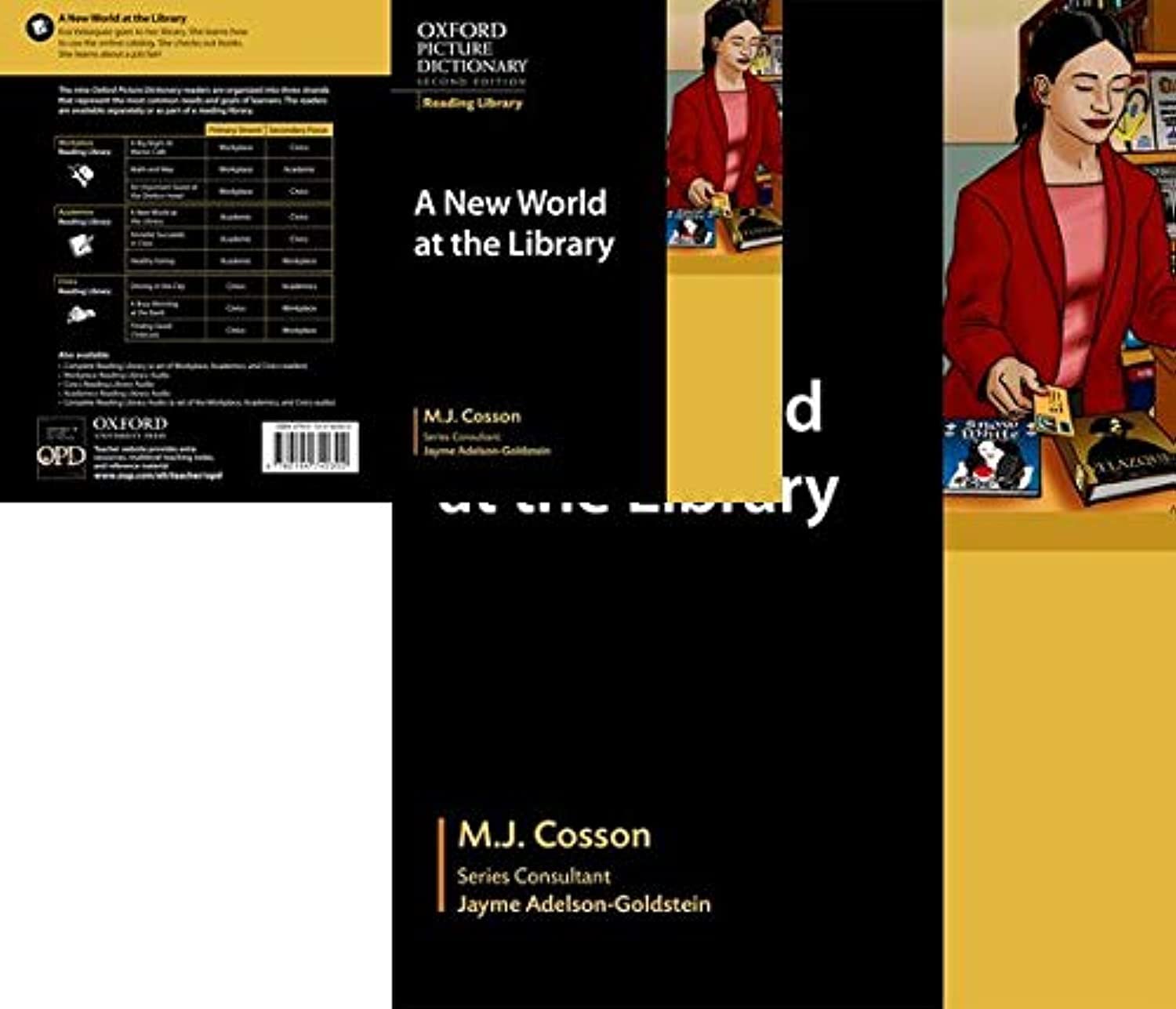 Oxford Picture Dictionary Reading Library: A New World at the Library (Oxford Picture Dictionary 2E)