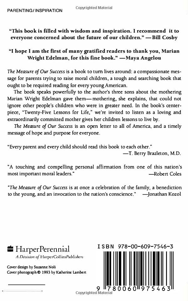 The Measure of Our Success: A Letter to My Children and Yours — back cover