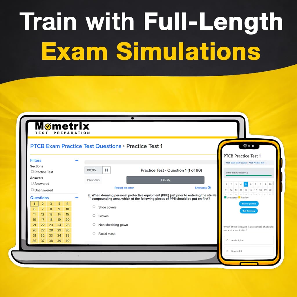 PTCB Exam Study Guide 2025-2026 - 6 Full-Length Practice Tests, PTCB Secrets Review Prep Book with Detailed Answer Explanations: [8th Edition] (Mometrix Test Preparation)