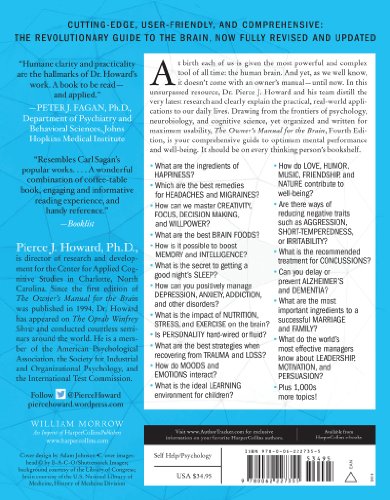 The Owner's Manual for the Brain (4th Edition): The Ultimate Guide to Peak Mental Performance at All Ages