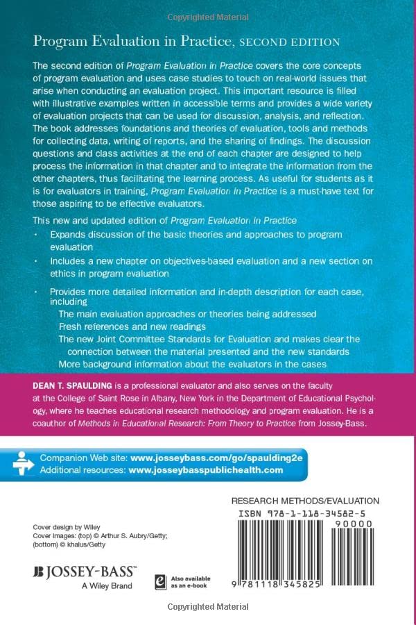Program Evaluation in Practice: Core Concepts and Examples for Discussion and Analysis