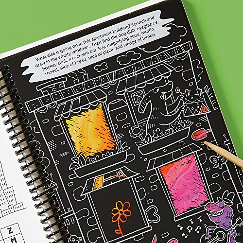 Scratch-Off Hidden Pictures Dinosaur Puzzles: Scratch-Off Hidden Pictures Dinosaur Puzzles (Highlights Scratch-Off Activity Bo oks) 64-Page Dinosaur Activity Book with Scratch Art for Kids