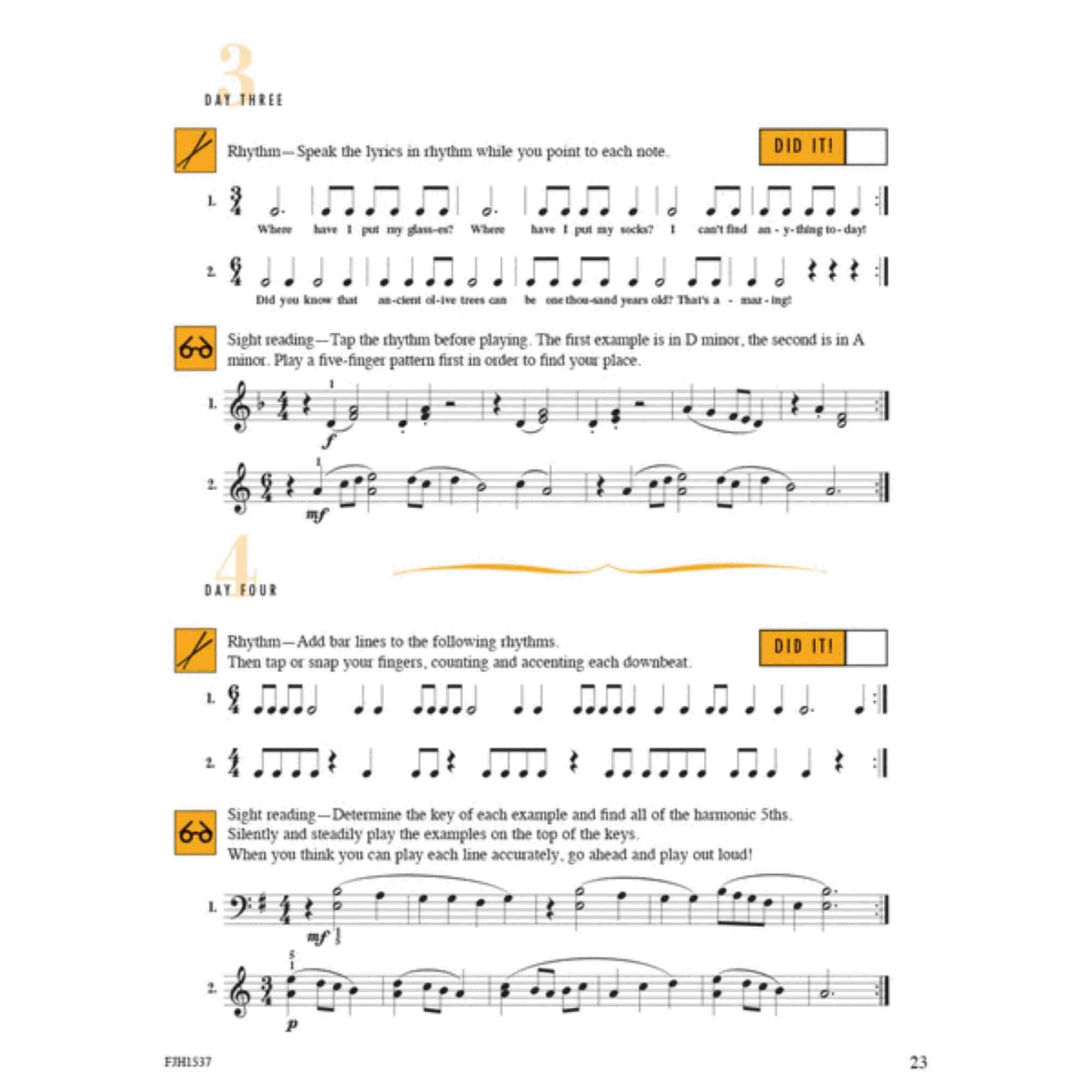 Sight Reading & Rhythm Every Day(R), Book 2A (The FJH Pianist's Curriculum, 2A)