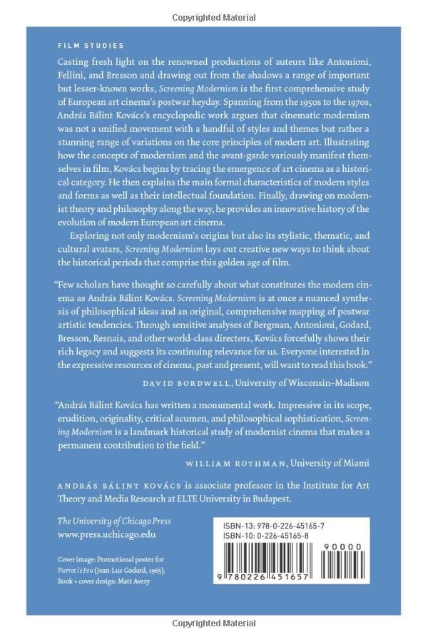 Screening Modernism: European Art Cinema, 1950-1980 (Cinema and Modernity)