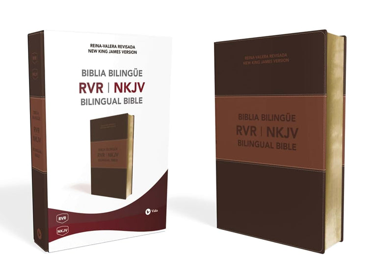 NKJV/RVR, Bilingual Bible, Leathersoft, Brown / NKJV/RVR Biblia Biling?e, Leathersoft, Caf? (Spanish Edition)