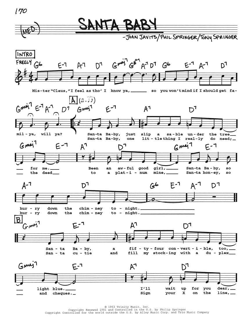 The Real Christmas Book - C Fake Book for Piano and C Instruments  150 Holiday Songs and Carols with Lyrics, Chords, and Jazz Arrangements  Hal Leonard Christmas Sheet Music Songbook