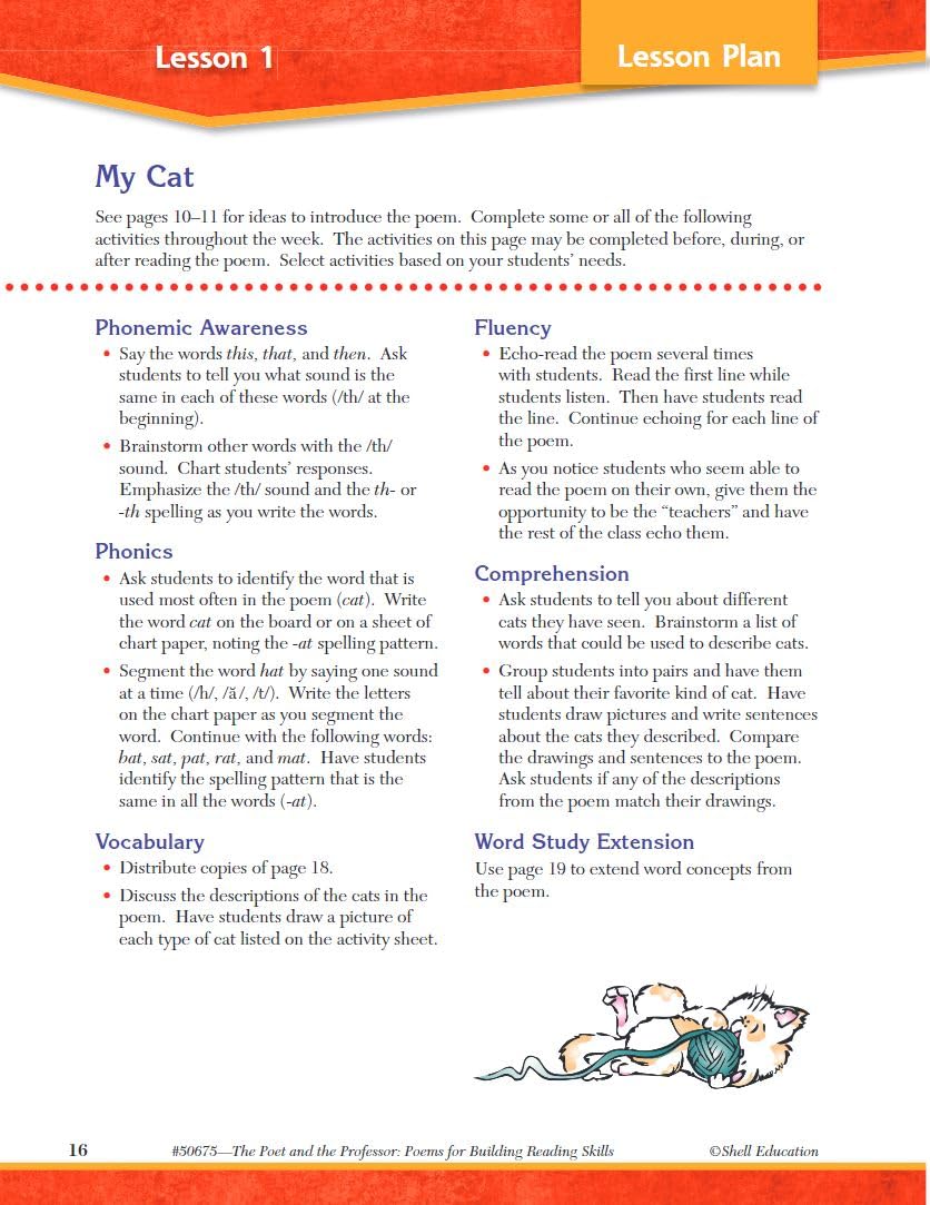 Poems for Building Reading Skills Level 1 (The Poet and the Professor)