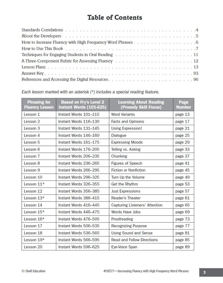 Increasing Fluency with High Frequency Word Phrases Grade 2 (Increasing Fluency Using High Frequency Word Phrases) — back cover