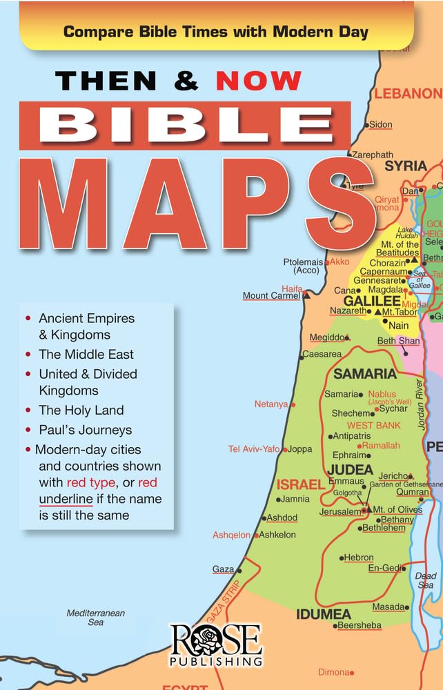 Then and Now Bible Maps - Fold out Pamphlet